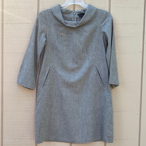 𝅺theory Magrite Wool Shift Dress - Grey - Picture 2 of 12